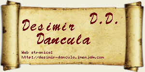 Desimir Dančula vizit kartica